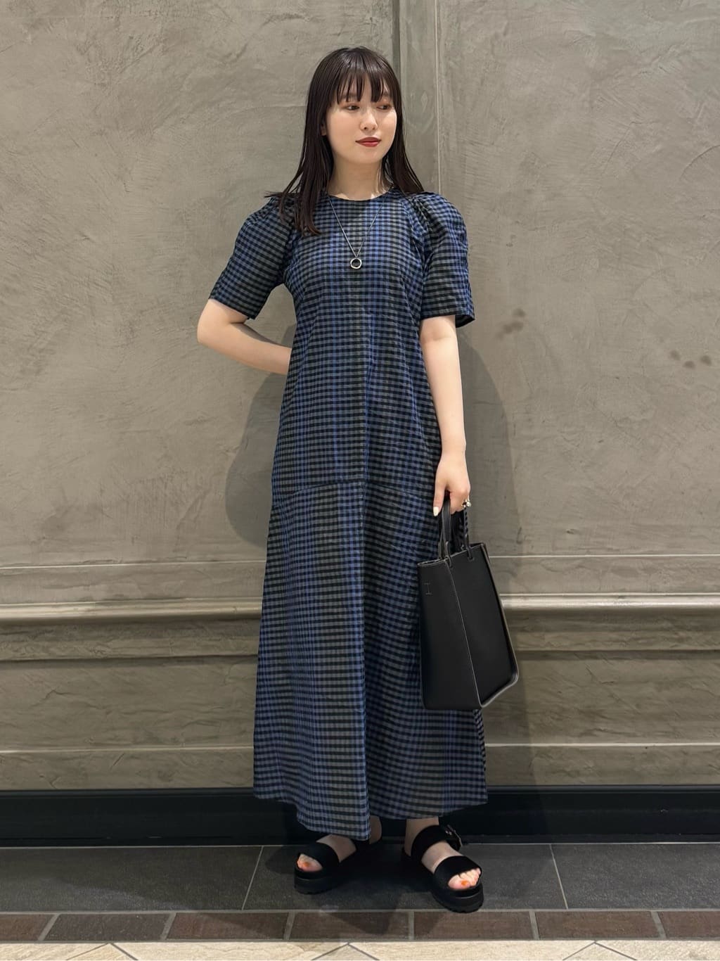 UNITED ARROWS LTD. OUTLET | パフスリーブ チェック ワンピース