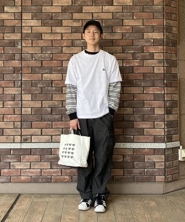 BEAMS HEARTのB-HEARTロゴ キャンバス バッグを使ったコーディネートを紹介します。｜Rakuten Fashion(楽天ファッション／旧楽天ブランドアベニュー)5915196