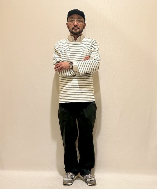BEAMS MENのREMI RELIEF / 別注 Cotton Basque Shirt 3/4 Sleeveを使ったコーディネートを紹介します。｜Rakuten Fashion(楽天ファッション／旧楽天ブランドアベニュー)5915234