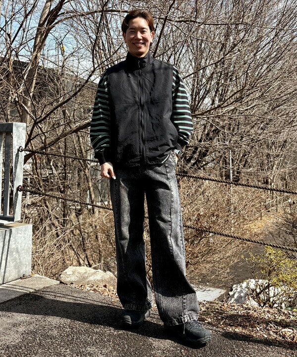 BEAMS HEARTのポップコーン ボーダー ロングスリーブ カットソーを使ったコーディネートを紹介します。｜Rakuten Fashion(楽天ファッション／旧楽天ブランドアベニュー)5915569