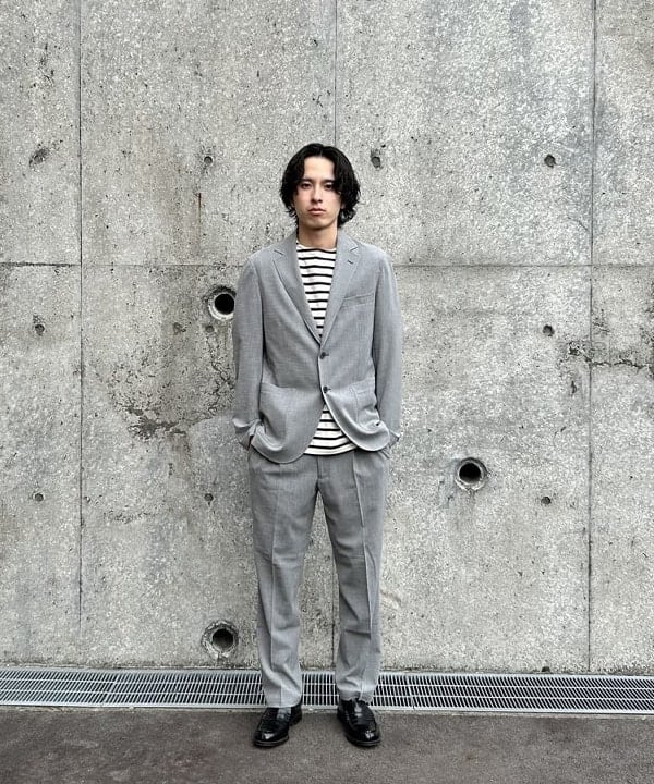 BEAMS HEARTの【防しわ性・ストレッチ】トリアセテート 2ボタンジャケット(S~XL・セットアップ対応)を使ったコーディネートを紹介します。｜Rakuten Fashion(楽天ファッション／旧楽天ブランドアベニュー)5916189