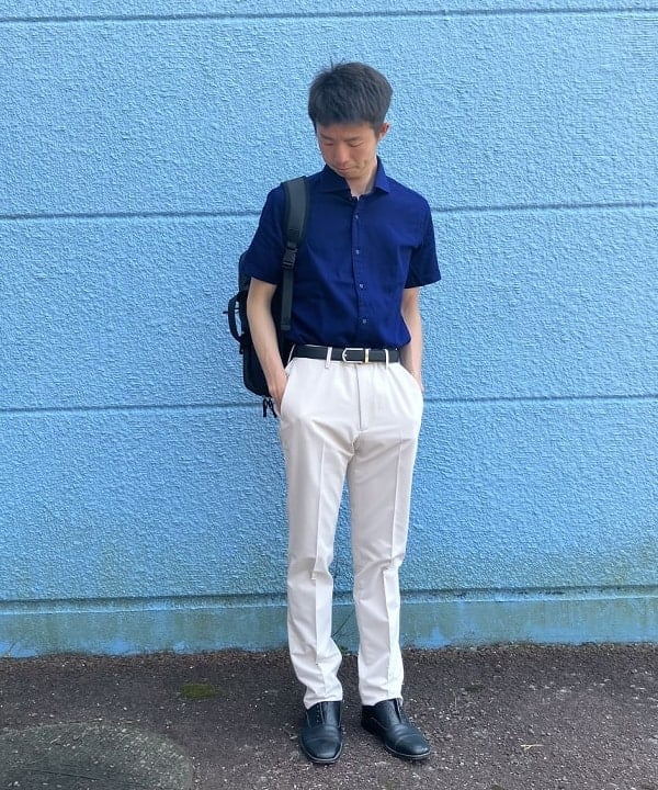BEAMS HEARTのヘリンボーン カッタウェイカラー シャツ(S~XL)を使ったコーディネートを紹介します。｜Rakuten Fashion(楽天ファッション／旧楽天ブランドアベニュー)5916327
