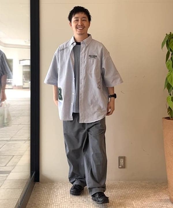 BEAMS HEARTのレタード オックス ビッグ ショートスリーブ シャツを使ったコーディネートを紹介します。｜Rakuten Fashion(楽天ファッション／旧楽天ブランドアベニュー)5916532