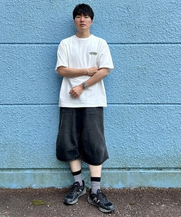 BEAMS HEARTの5ポケット クウォーターレングス ワイドデニムを使ったコーディネートを紹介します。｜Rakuten Fashion(楽天ファッション／旧楽天ブランドアベニュー)5916671