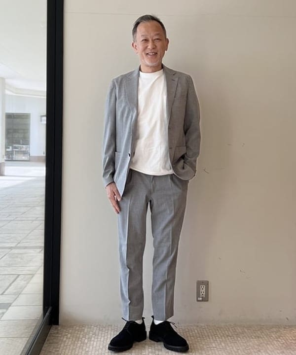 BEAMS HEARTの【防しわ性・ストレッチ】トリアセテート 2ボタンジャケット(S~XL・セットアップ対応)を使ったコーディネートを紹介します。｜Rakuten Fashion(楽天ファッション／旧楽天ブランドアベニュー)5916708