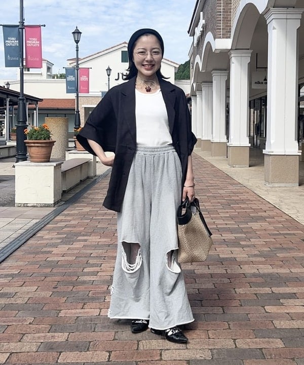 BEAMS HEARTのフレンチスリーブ ジャケット 25SS 夏 半袖ジャケット レディースを使ったコーディネートを紹介します。｜Rakuten Fashion(楽天ファッション／旧楽天ブランドアベニュー)5916849
