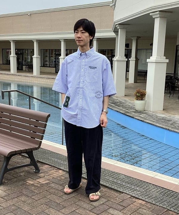 BEAMS HEARTのレタード オックス ビッグ ショートスリーブ シャツを使ったコーディネートを紹介します。｜Rakuten Fashion(楽天ファッション／旧楽天ブランドアベニュー)5917015