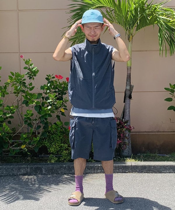 BEAMS HEARTの撥水 ナイロンリップストップ ベストを使ったコーディネートを紹介します。｜Rakuten Fashion(楽天ファッション／旧楽天ブランドアベニュー)5917053