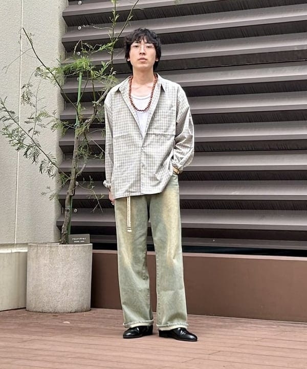 BEAMS HEARTのミニチェック柄 ボックス シャツを使ったコーディネートを紹介します。｜Rakuten Fashion(楽天ファッション／旧楽天ブランドアベニュー)5917231