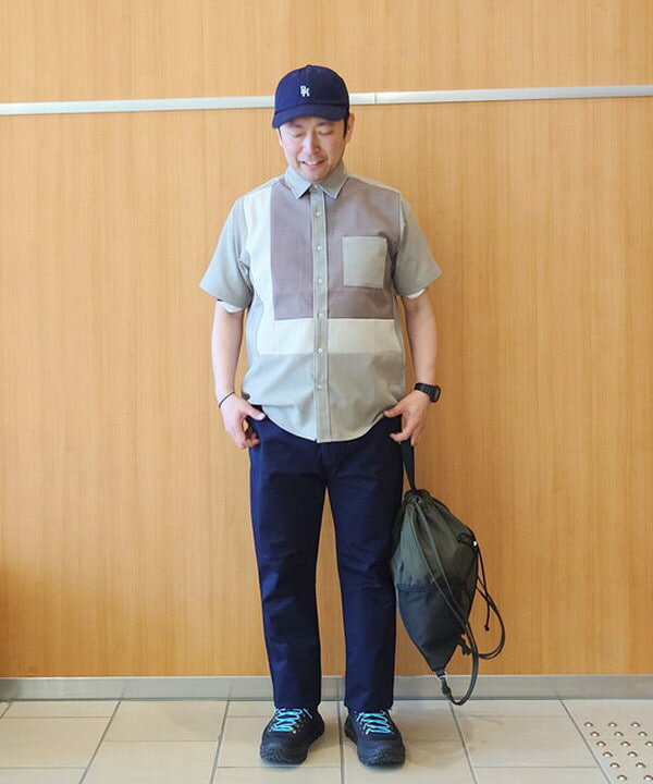 BEAMS HEARTのポリエステル パッチ ショートスリーブシャツを使ったコーディネートを紹介します。｜Rakuten Fashion(楽天ファッション／旧楽天ブランドアベニュー)5917252