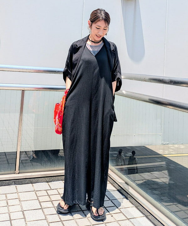 BEAMS HEARTのVネック オールインワンを使ったコーディネートを紹介します。｜Rakuten Fashion(楽天ファッション／旧楽天ブランドアベニュー)5917506