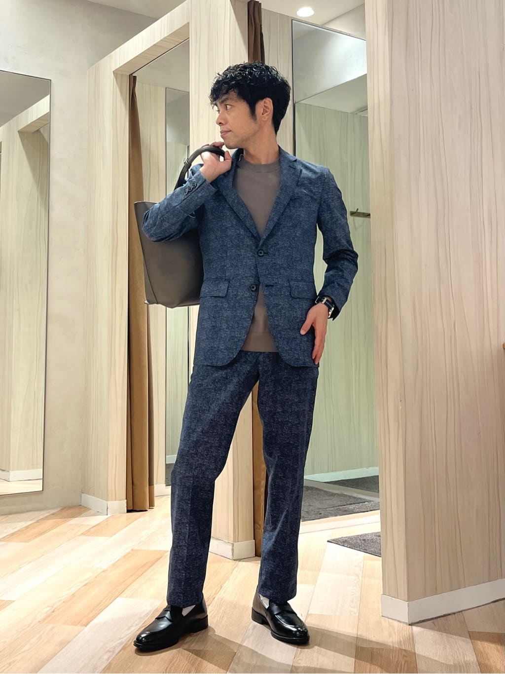 TAKEO KIKUCHIの【抗菌防臭】COOL DOTS(R)ドビープリント ジャケットを使ったコーディネートを紹介します。｜Rakuten Fashion(楽天ファッション／旧楽天ブランドアベニュー)5920417