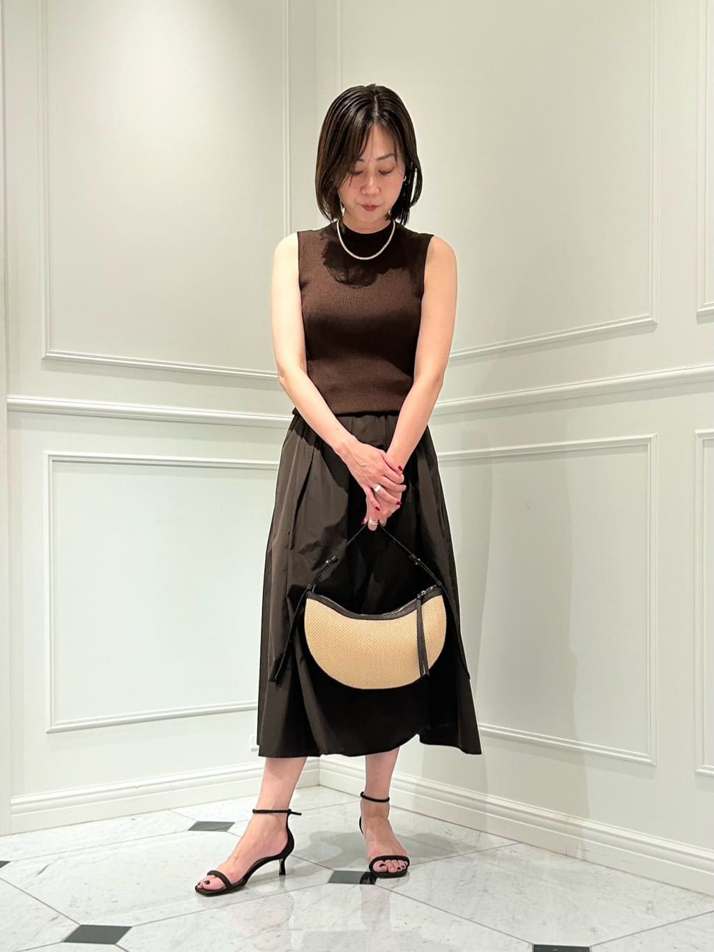 ANAYI | マイクロタフタサロペット スカート | Rakuten Fashion(楽天