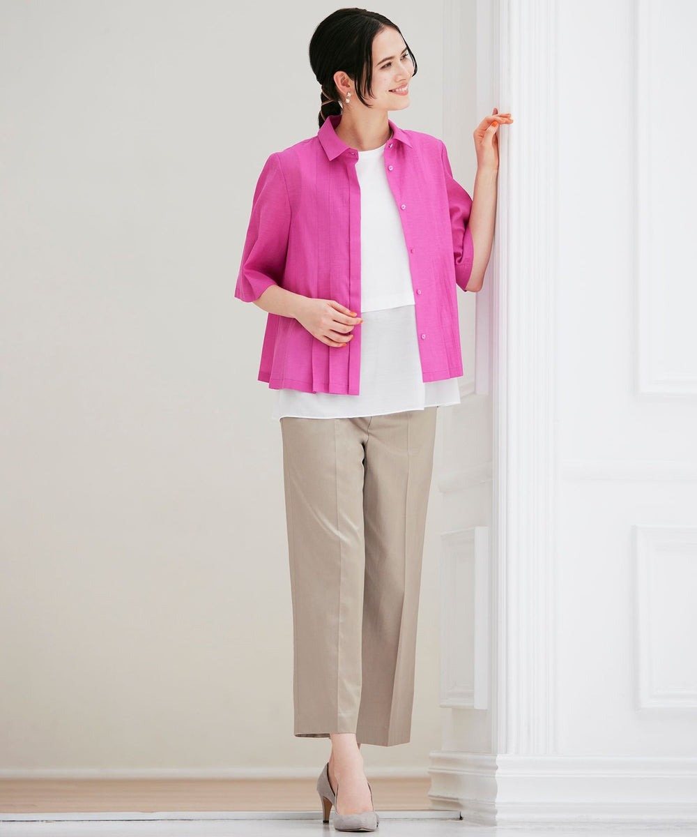 AMACAのシルキーローンショートシャツを使ったコーディネートを紹介します。｜Rakuten Fashion(楽天ファッション／旧楽天ブランドアベニュー)5928480