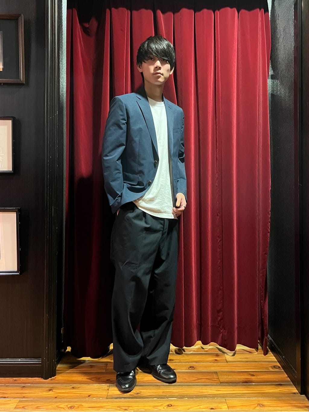 TAKEO KIKUCHIの【抗菌防臭】COOL DOTS(R)ドビープリント ジャケットを使ったコーディネートを紹介します。｜Rakuten Fashion(楽天ファッション／旧楽天ブランドアベニュー)5931339