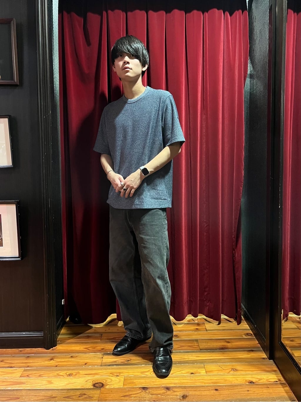 TAKEO KIKUCHIの【尾州織/Made in JAPAN】メランジ Tシャツを使ったコーディネートを紹介します。｜Rakuten Fashion(楽天ファッション／旧楽天ブランドアベニュー)5931344