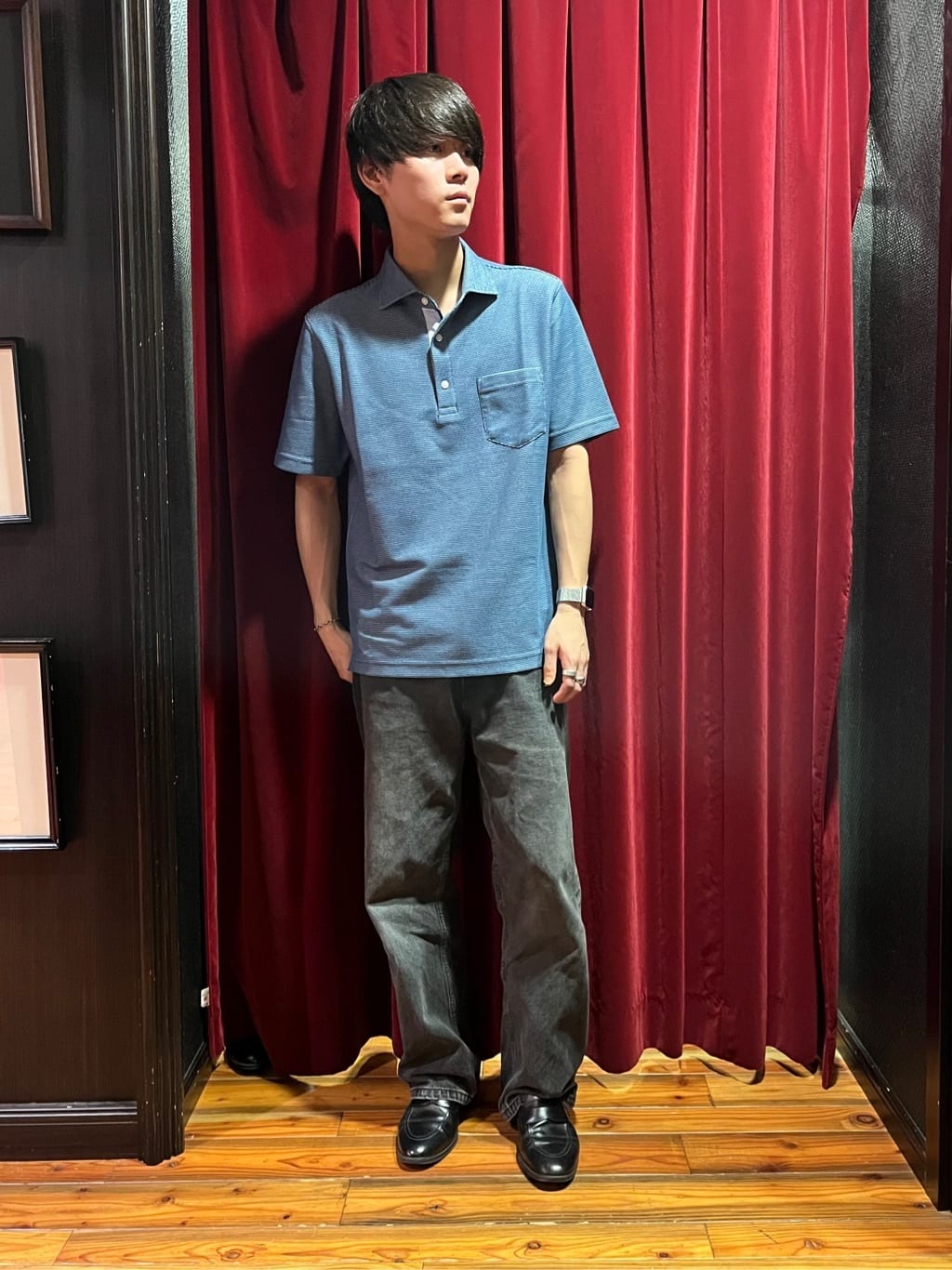 TAKEO KIKUCHIの【抗菌防臭/9色5サイズ展開】ハニカムメランジ ポロシャツを使ったコーディネートを紹介します。｜Rakuten Fashion(楽天ファッション／旧楽天ブランドアベニュー)5931346