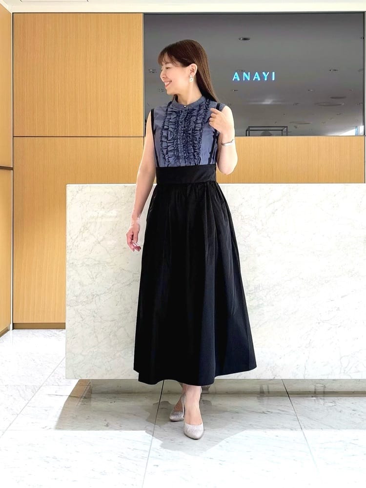 ANAYI | マイクロタフタサロペット スカート | Rakuten Fashion(楽天