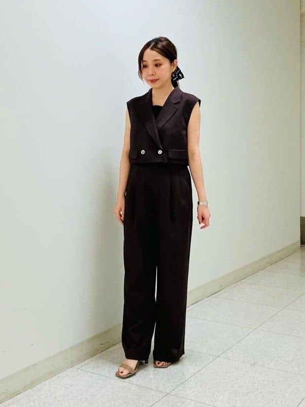 アナイ リネンライクビエラショートジレ 楽天市場】【セットアップ対応商品】リネンライクビエラショートジレ