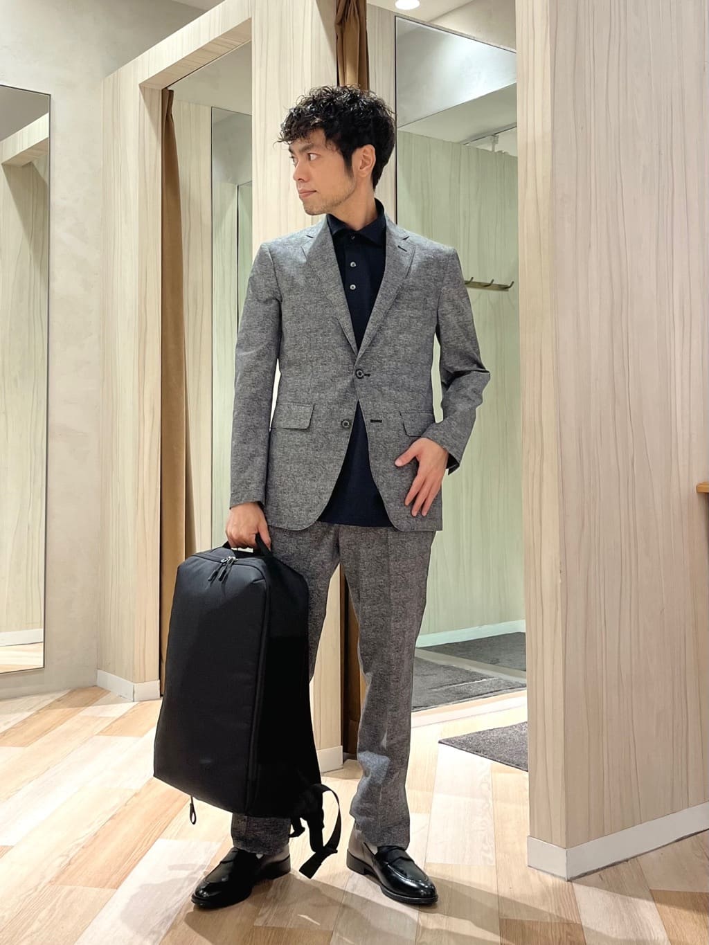 TAKEO KIKUCHIの【抗菌防臭】COOL DOTS(R)ドビープリント ジャケットを使ったコーディネートを紹介します。｜Rakuten Fashion(楽天ファッション／旧楽天ブランドアベニュー)5938776