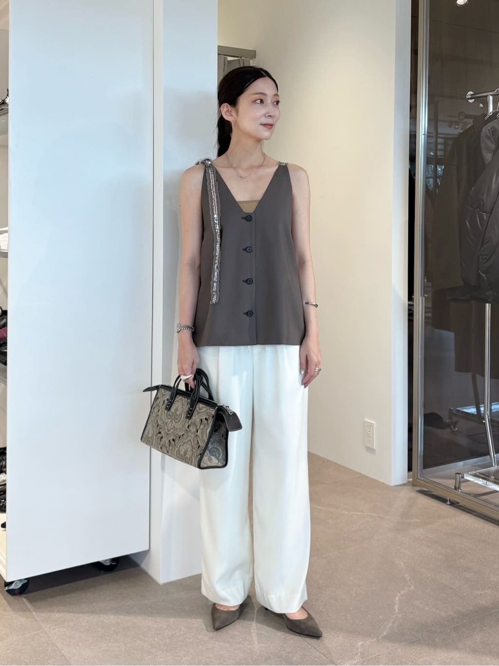 AEWENMATOPH キャミソールジレ UNITED ARROWS LTD. OUTLET | <AEWEN MATOPH>スパンコールテープ 2WAY