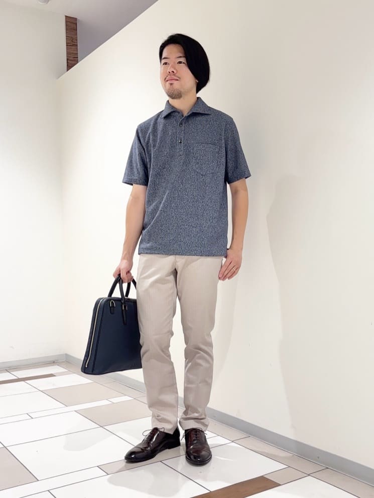 TAKEO KIKUCHIの【尾州織】メランジメッシュ ポロシャツを使ったコーディネートを紹介します。｜Rakuten Fashion(楽天ファッション／旧楽天ブランドアベニュー)5939577