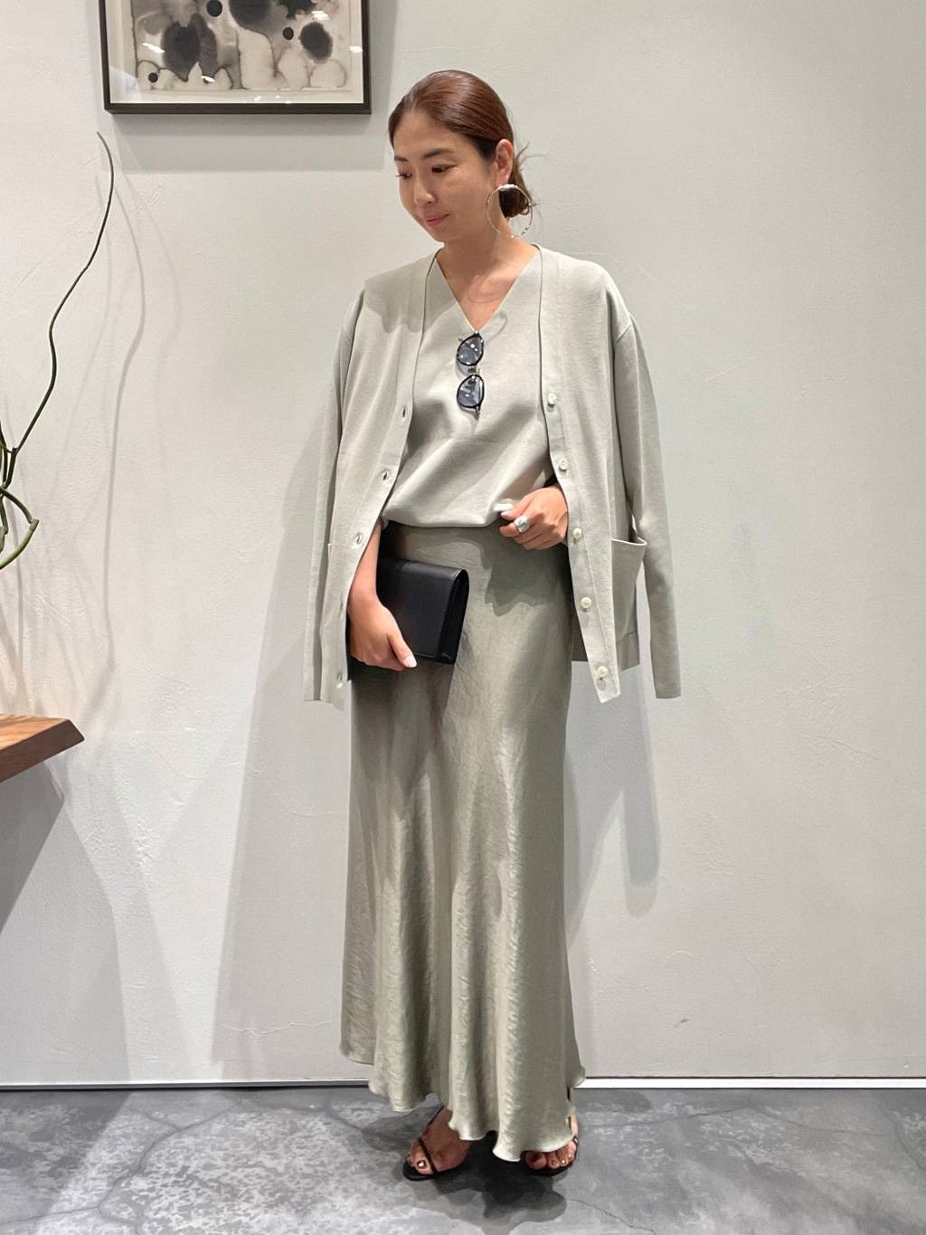 Chaos | リベールサテンロングスカート | Rakuten Fashion(楽天