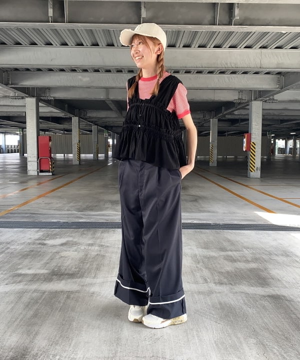 BEAMS HEARTのワッフル ボーダー プルオーバーを使ったコーディネートを紹介します。｜Rakuten Fashion(楽天ファッション／旧楽天ブランドアベニュー)5948148