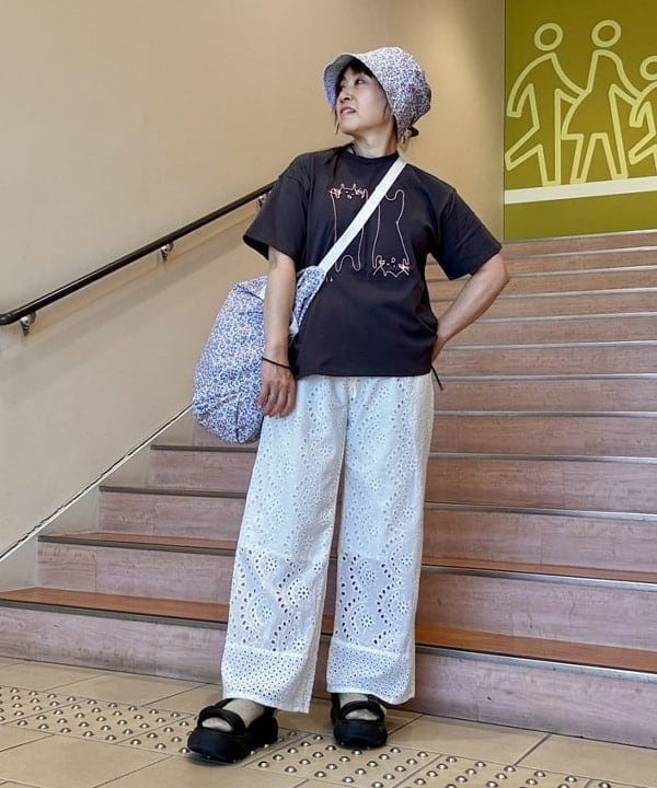 BEAMS HEARTのINDIA レース ワイドパンツを使ったコーディネートを紹介します。｜Rakuten Fashion(楽天ファッション／旧楽天ブランドアベニュー)5948184