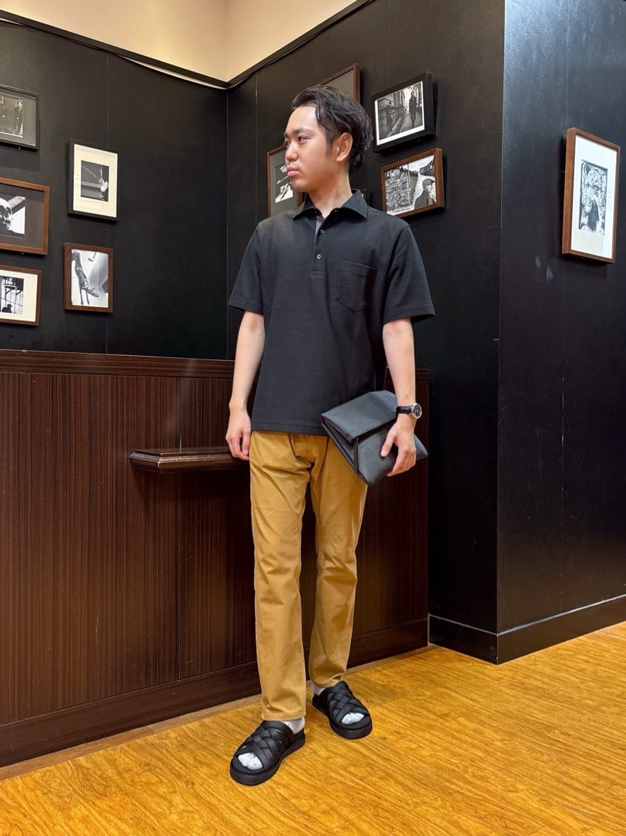 TAKEO KIKUCHIの【抗菌防臭/9色5サイズ展開】ハニカムメランジ ポロシャツを使ったコーディネートを紹介します。｜Rakuten Fashion(楽天ファッション／旧楽天ブランドアベニュー)5950113