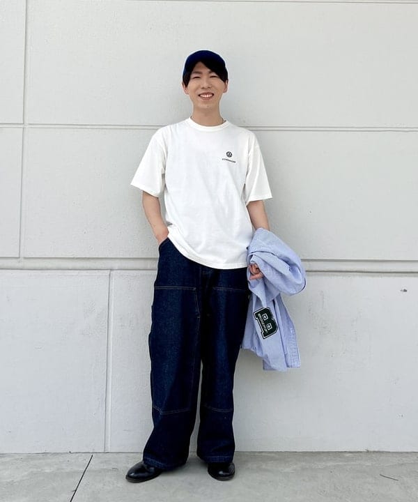 BEAMS HEARTのレタード オックス ビッグ ショートスリーブ シャツを使ったコーディネートを紹介します。｜Rakuten Fashion(楽天ファッション／旧楽天ブランドアベニュー)5950801