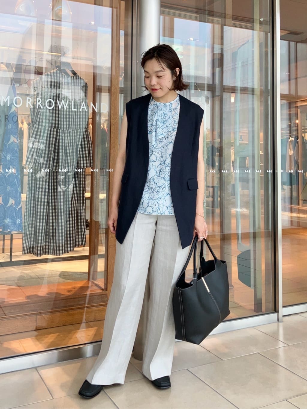 TOMORROWLAND | ファブリックコンビ Vカラージレ | Rakuten Fashion