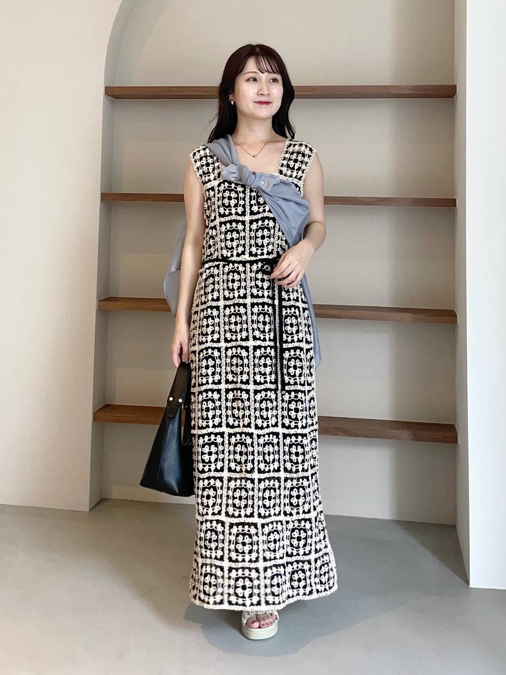 mysty woman | クロシェロングノースリーブワンピース | Rakuten