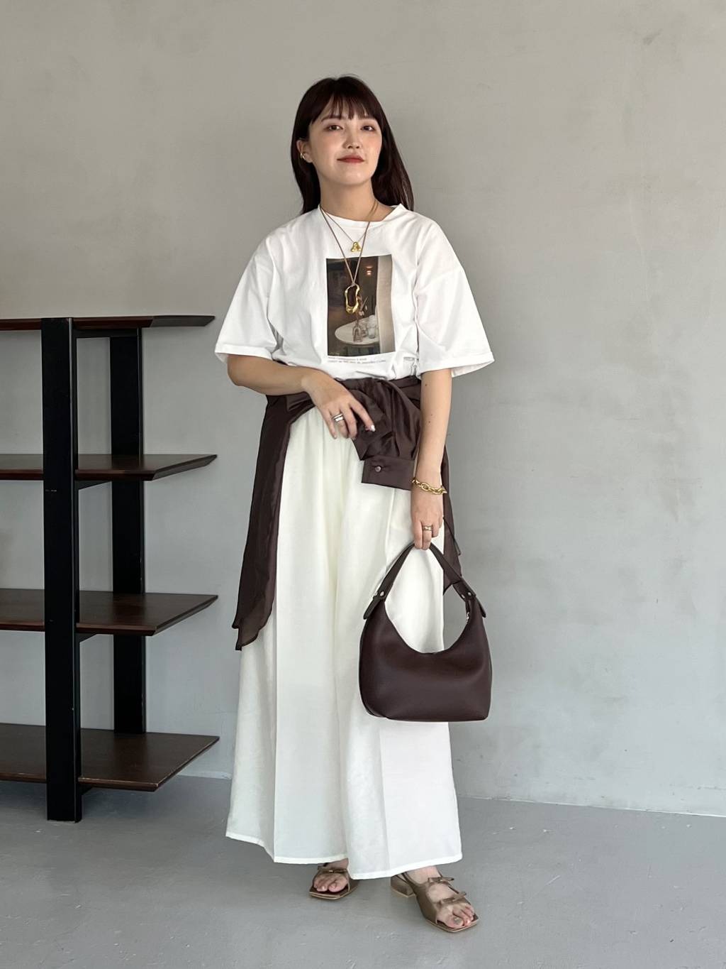 mysty womanのシアーギャザーイージーパンツを使ったコーディネートを紹介します。｜Rakuten Fashion(楽天ファッション／旧楽天ブランドアベニュー)5956248