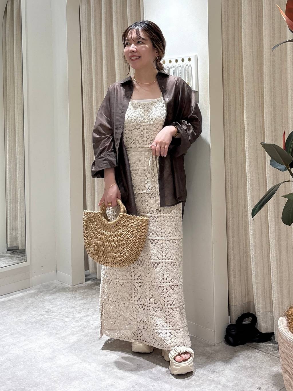 mysty woman | クロシェロングノースリーブワンピース | Rakuten