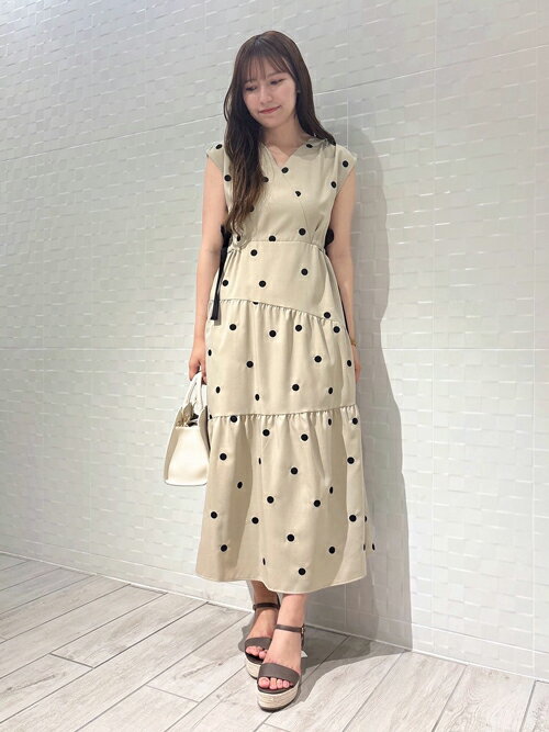 NOELA | 【15周年】リネンタッチドットワンピ | Rakuten Fashion(楽天