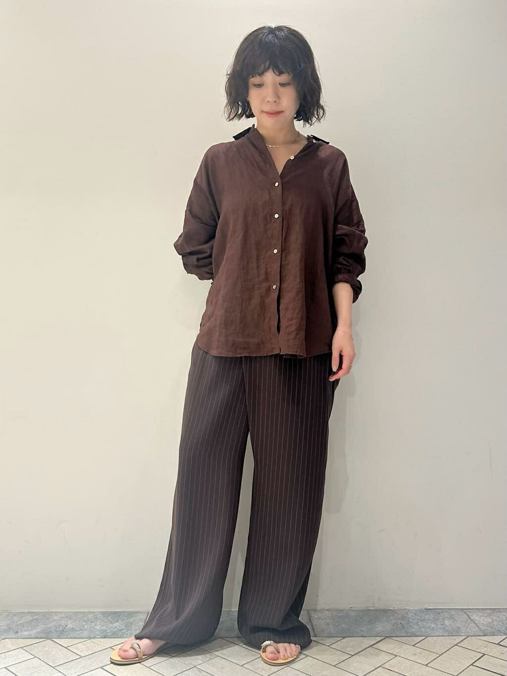 Spick & Span | 《全15色 / 追加》 80リネンカシュクール ビッグシャツ