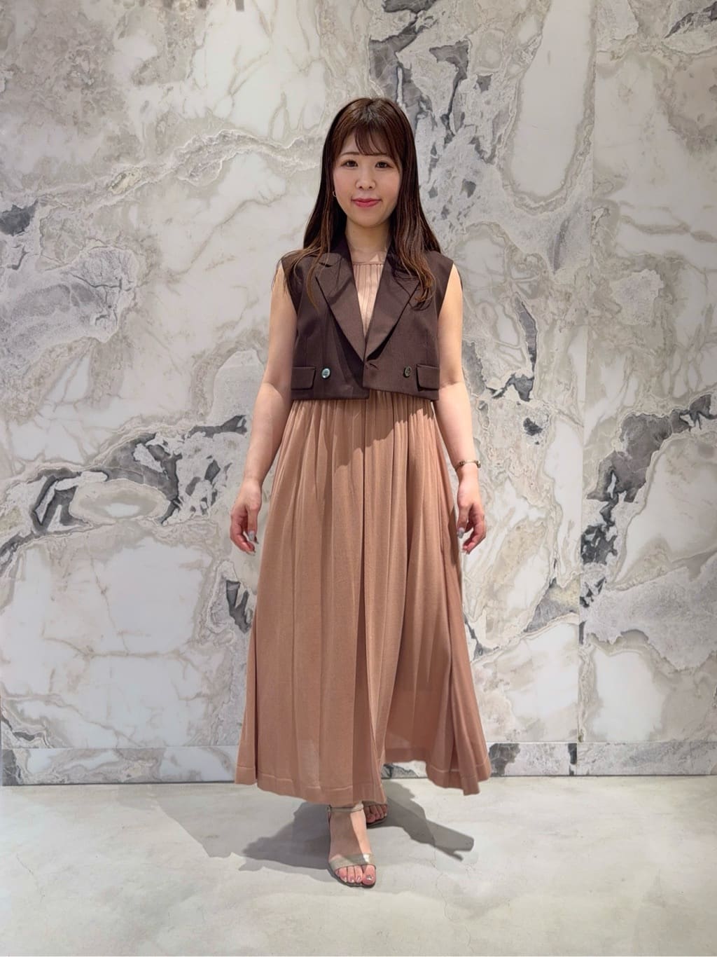 ANAYI | 【セットアップ対応商品】リネンライクビエラショートジレ