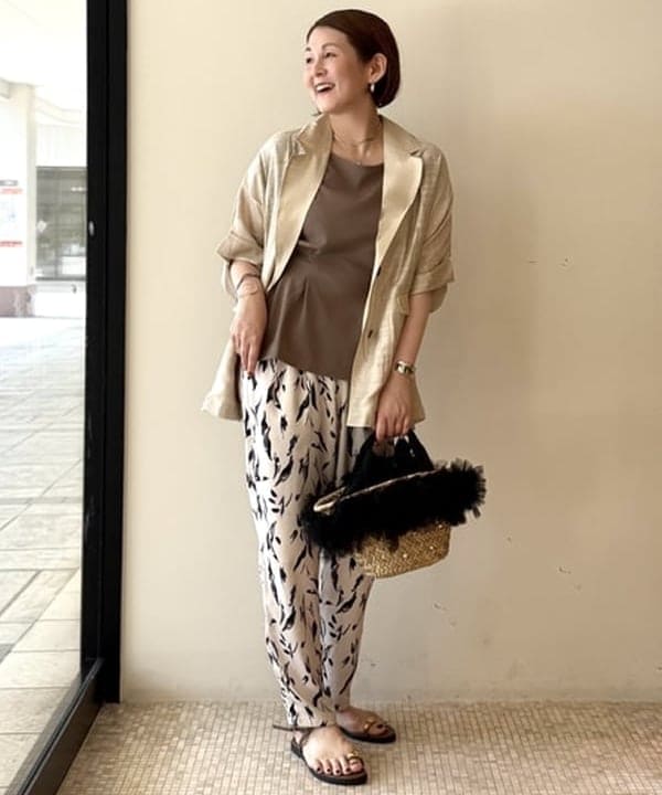 BEAMS HEARTのフレンチスリーブ ジャケット 半袖ジャケット レディースを使ったコーディネートを紹介します。｜Rakuten Fashion(楽天ファッション／旧楽天ブランドアベニュー)5964279