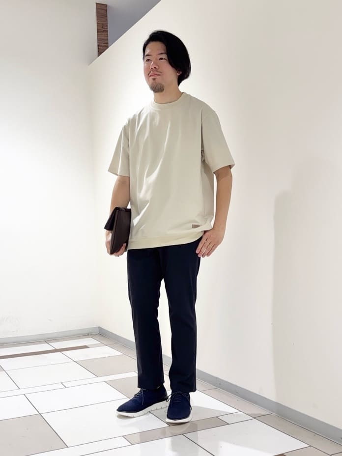 TAKEO KIKUCHIの【抗菌防臭/5サイズ展開】ハイゲージポンチ Tシャツを使ったコーディネートを紹介します。｜Rakuten Fashion(楽天ファッション／旧楽天ブランドアベニュー)5967301