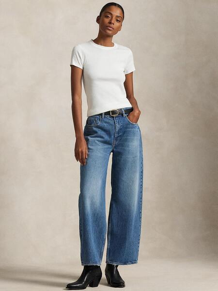 RALPH LAURENのリラックス ワイドレッグ ジーンズを使ったコーディネートを紹介します。｜Rakuten Fashion(楽天ファッション／旧楽天ブランドアベニュー)5971066
