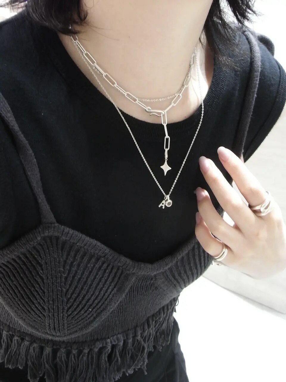 TEN. | フラットケーブルチェーンネックレス SV 50cm ギフト
