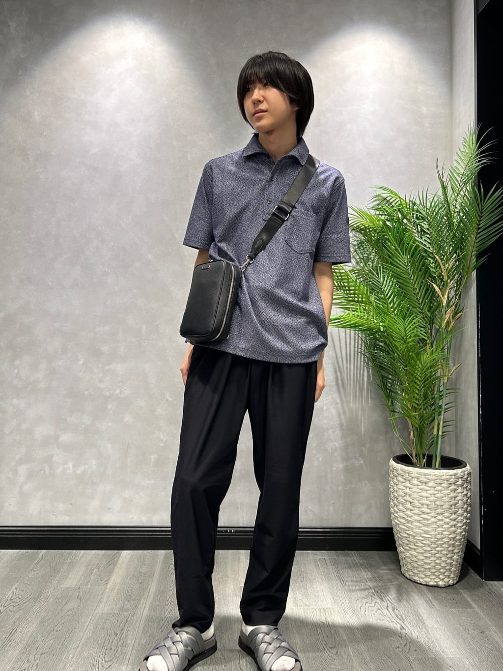 TAKEO KIKUCHIの【尾州織】メランジメッシュ ポロシャツを使ったコーディネートを紹介します。｜Rakuten Fashion(楽天ファッション／旧楽天ブランドアベニュー)5977977