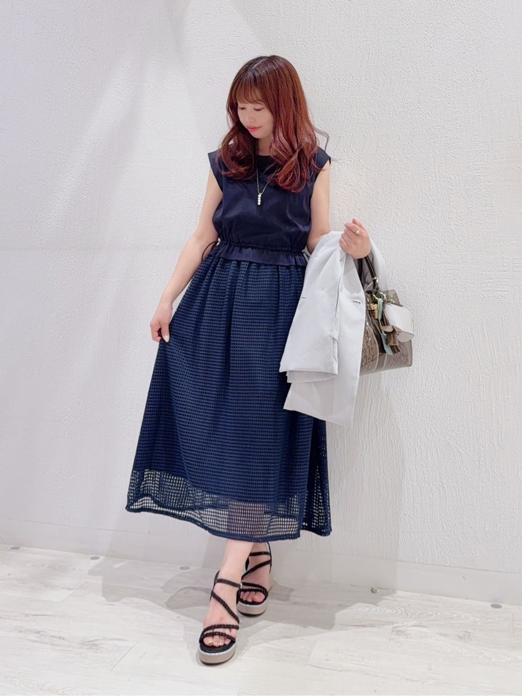 Vinのメッシュドッキングワンピースを使ったコーディネートを紹介します。｜Rakuten Fashion(楽天ファッション／旧楽天ブランドアベニュー)5979644