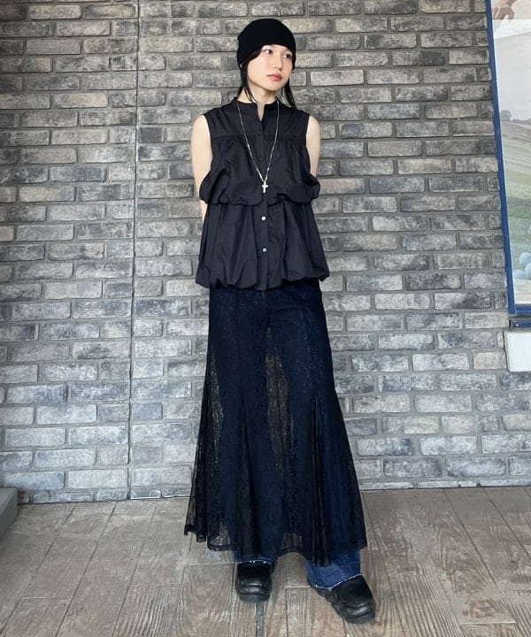 BEAMS HEARTの【洗濯機洗い可】ダブル レイヤー バルーン ブラウス 25SS ノースリーブ シルエット デザイントップスを使ったコーディネートを紹介します。｜Rakuten Fashion(楽天ファッション／旧楽天ブランドアベニュー)5980638