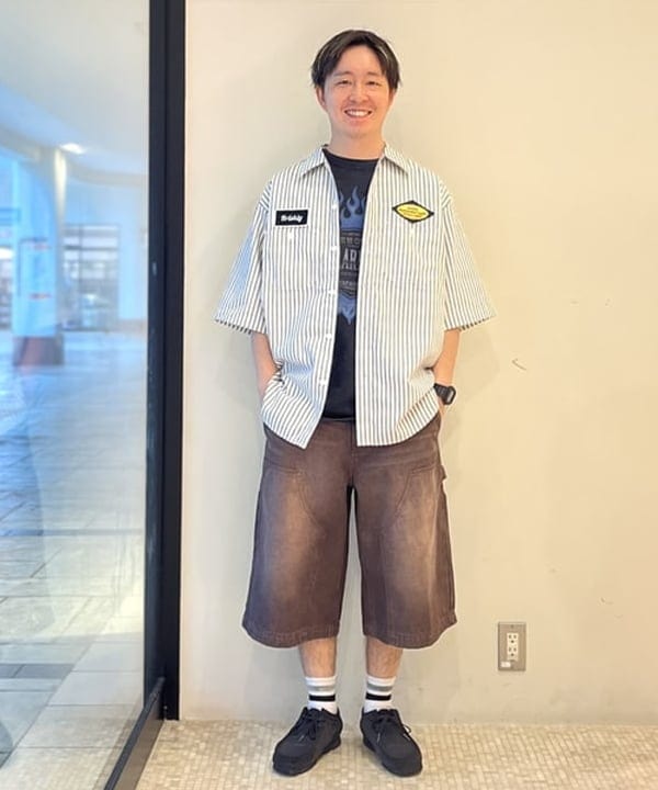 BEAMS HEARTのGMS ストライプ オックス ワークシャツを使ったコーディネートを紹介します。｜Rakuten Fashion(楽天ファッション／旧楽天ブランドアベニュー)5983794