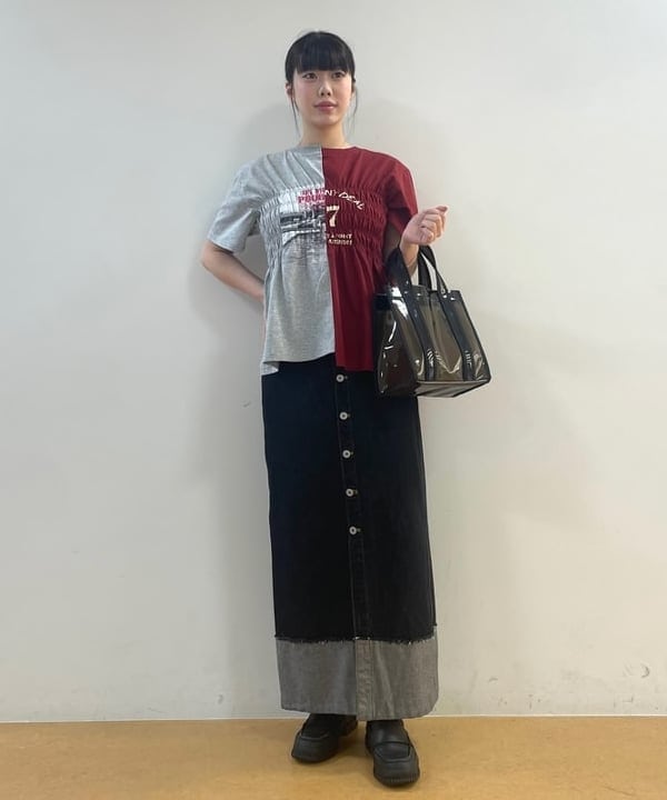 BEAMS HEARTの切り替え シャーリング Tシャツを使ったコーディネートを紹介します。｜Rakuten Fashion(楽天ファッション／旧楽天ブランドアベニュー)5983810