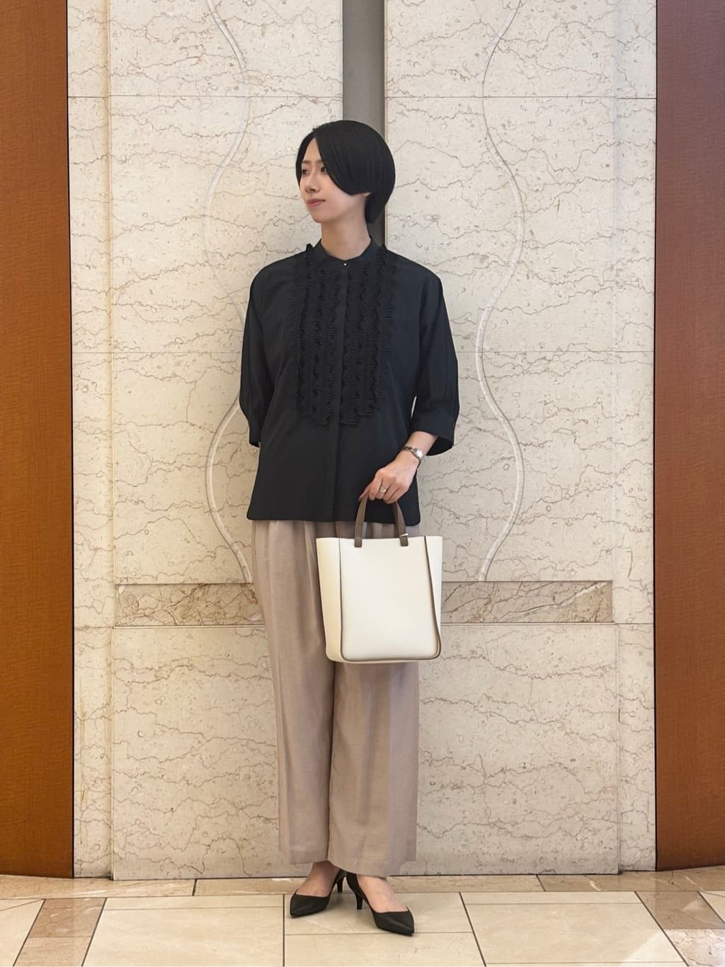 UNITED ARROWS LTD. OUTLET | タックプリーツフリルシャツブラウス