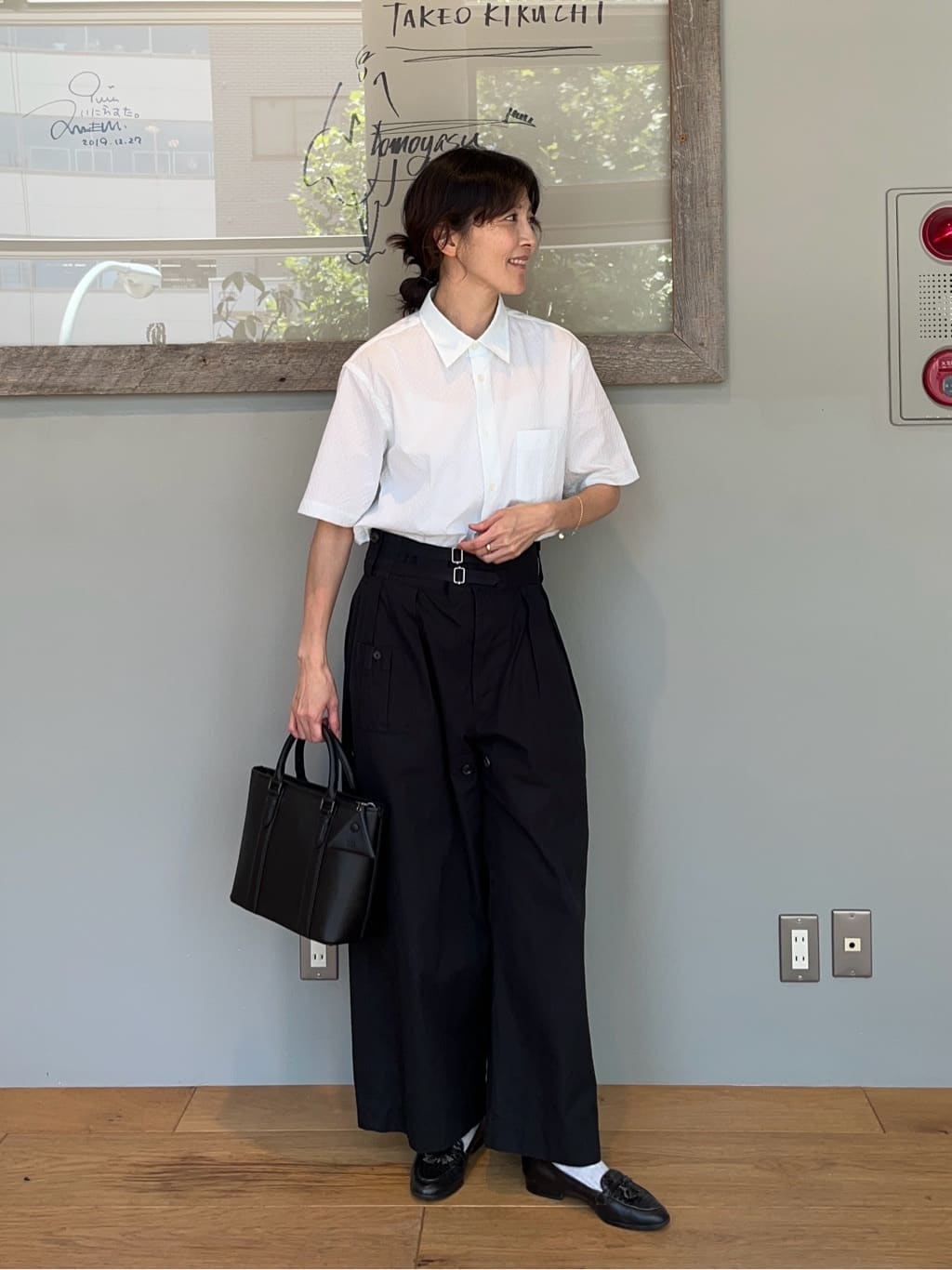 TAKEO KIKUCHIの【播州織り】ドビーストレッチシャツを使ったコーディネートを紹介します。｜Rakuten Fashion(楽天ファッション／旧楽天ブランドアベニュー)5987240