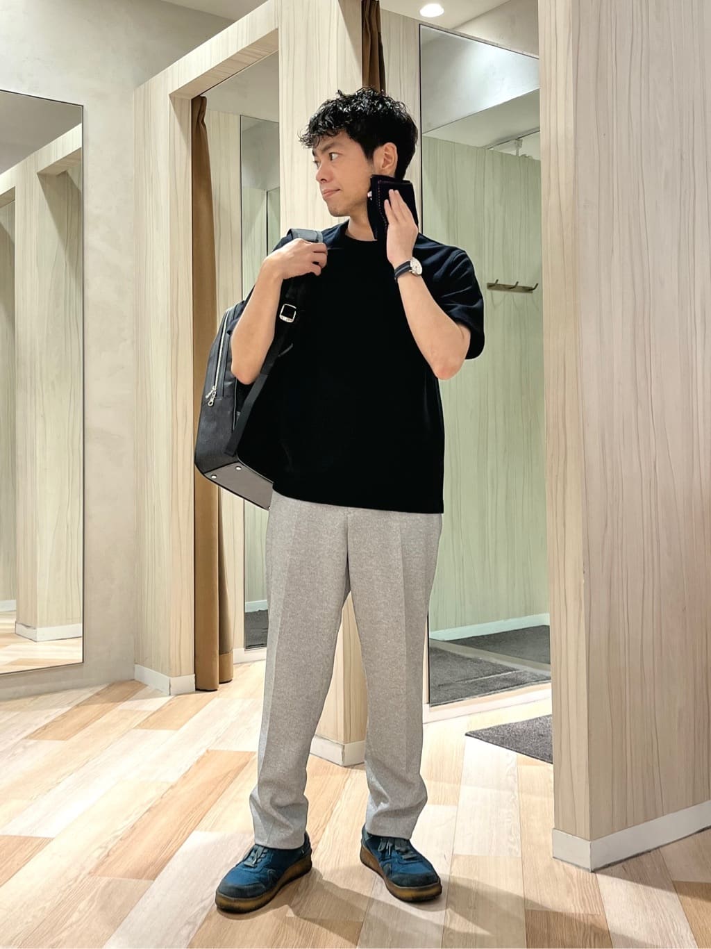 TAKEO KIKUCHIの【尾州織/Made in JAPAN】メランジ Tシャツを使ったコーディネートを紹介します。｜Rakuten Fashion(楽天ファッション／旧楽天ブランドアベニュー)5989505